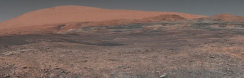 Mount Sharp auf dem Mars aus Sicht des Curiosity Rover, NASA
