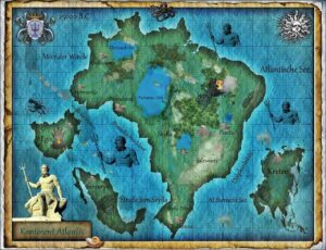 Karte von Atlantis (künslterische Interpretation)