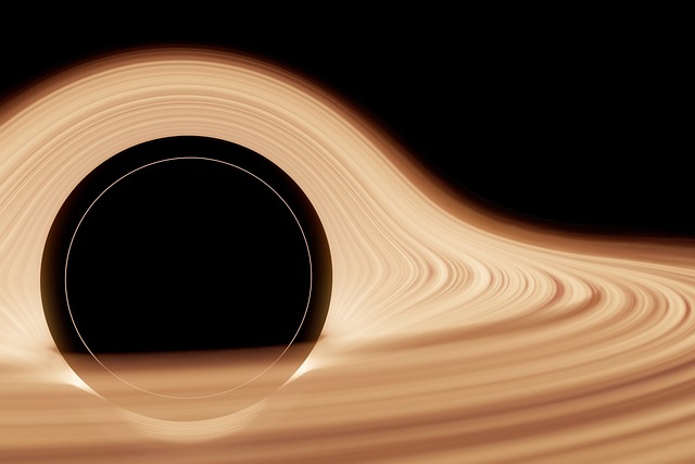 künstlerische Darstellung eines schwarzen Loches