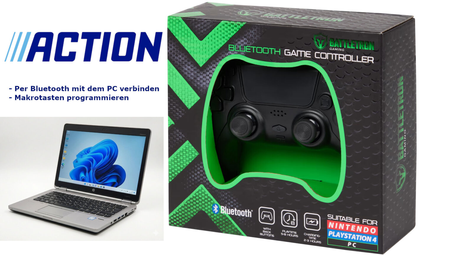 Battletron Controller: Per Bluetooth mit dem PC verbinden und Makro ...