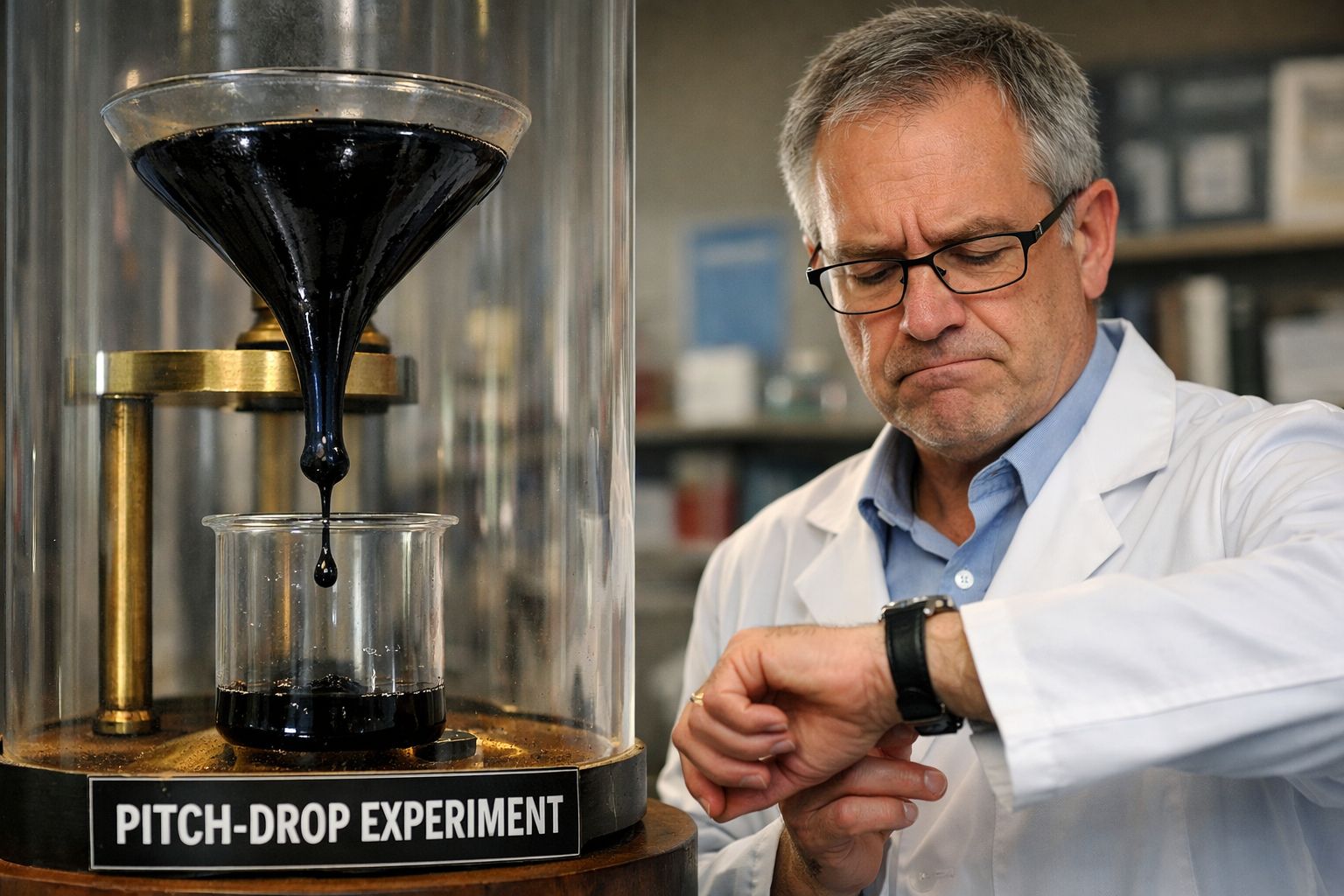 Read more about the article Pitch-Drop – Das am längsten laufende Experiment der Welt